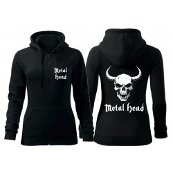 Mikina zip Metal Head