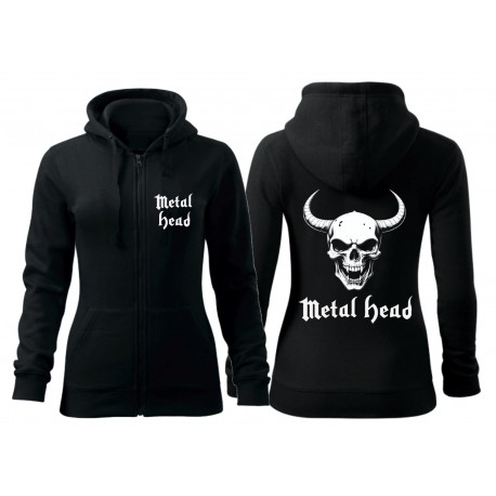 Mikina zip Metal Head