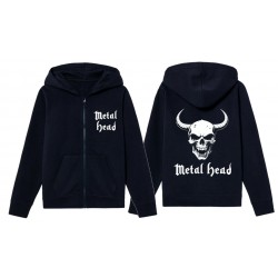 Mikina zip Metal Head