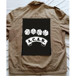 Zádová nášivka ACAB Kostky