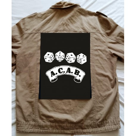 Zádová nášivka ACAB Kostky