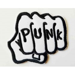 Nášivka vyšívaná nažehlovací Punk Pěst