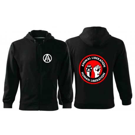 Mikina zip Animal Liberation