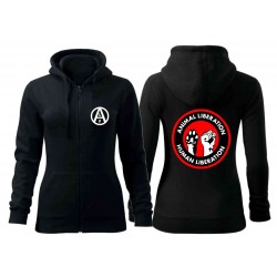 Mikina zip Animal Liberation