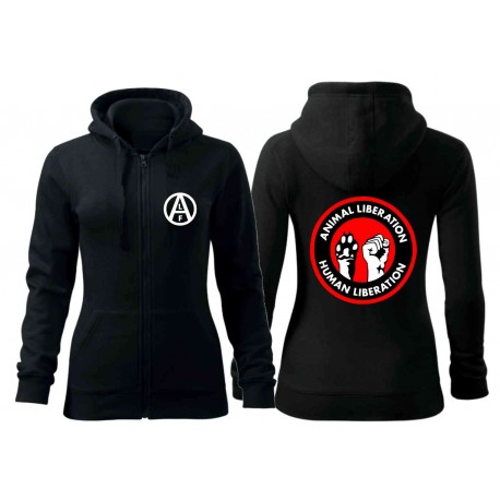 Mikina zip Animal Liberation