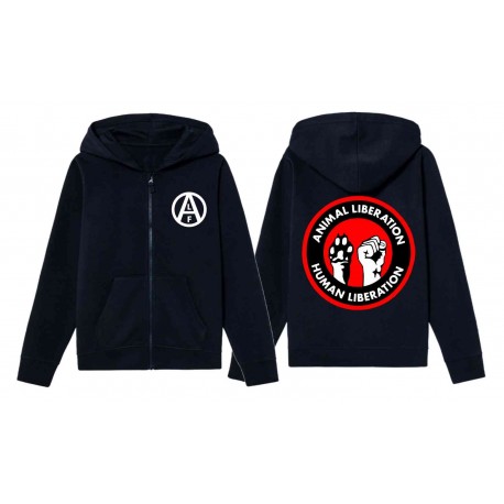 Mikina zip Animal Liberation