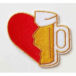 Nášivka vyšívaná nažehlovací I Love Beer
