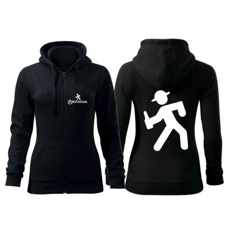 Mikina zip Anti social