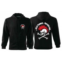 Mikina zip Old Punks Never Die