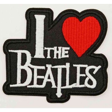 Nášivka vyšívaná nažehlovací I Love Beatles