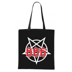 Plátěná taška  Pentagram 666