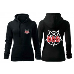 Mikina zip Pentagram 666