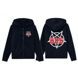 Mikina zip Pentagram 666