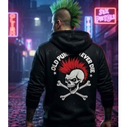 Mikina zip Old Punks Never Die